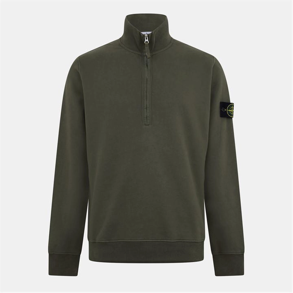 Stone Island Quarter Zip Fleece - Green